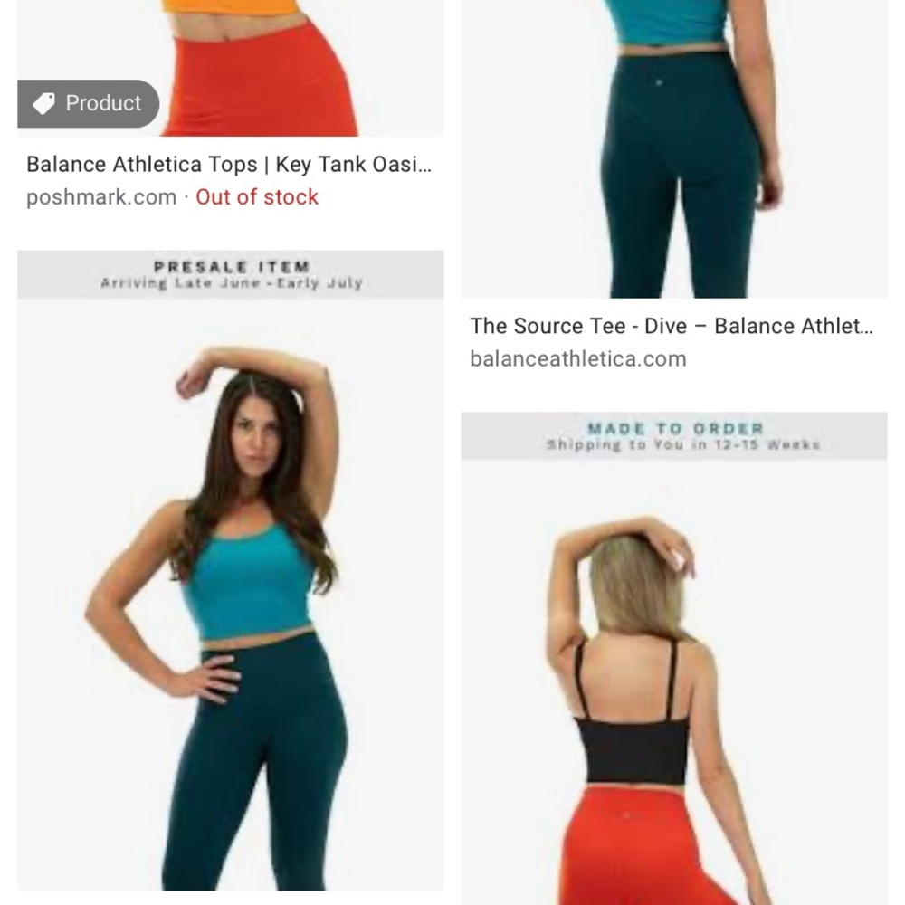 ISO black balance athletica key tank xs or s